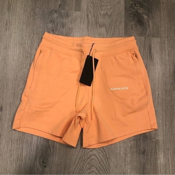 ALPHALETE Women’s Essential Core Shorts Orange Frost Size XL NWT - Picture 2 of 9